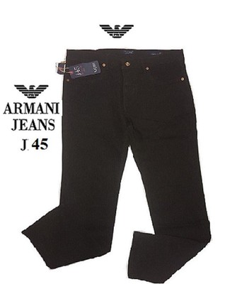 men's black armani jeans regular fit